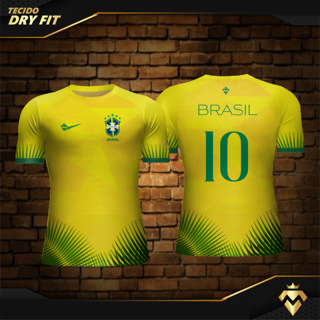 Camisa Brasil Amarela 1 - Camisas Manto Daóra