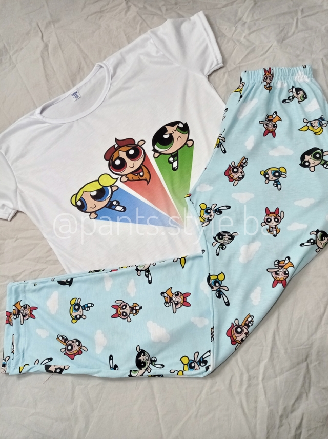PIJAMA LARGO CHICAS SUPERPODEROSAS MANGA CORTA