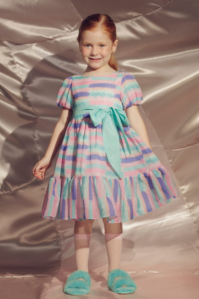 Vestido de festa infantil best sale circo rosa petit cherie