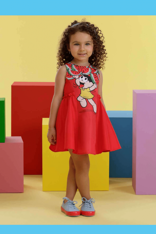 Vestidos da magali deals infantil