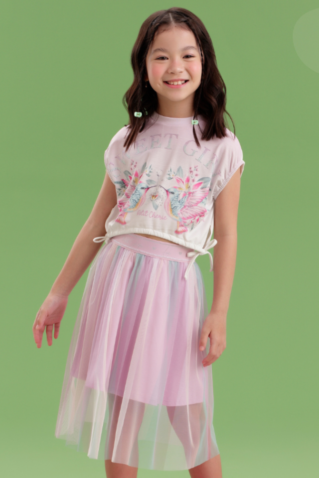 Conjunto saia e blusa petit cherie 2025