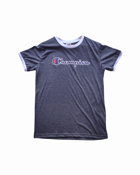 REMERA CHAMPION LOGO AZUL GRIS Comprar en OUDEAM