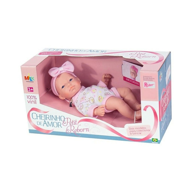 Boneca Bebê Reborn Cheirinho De Amor Petit Milk imediato em Promoção é no  Buscapé