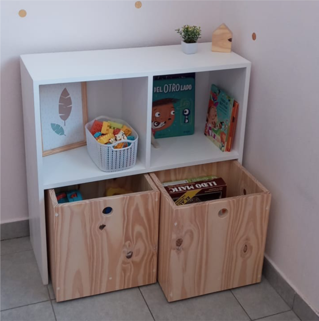 MUEBLE ORGANIZADOR DE JUGUETES SMALL - 2 MÓDULOS 