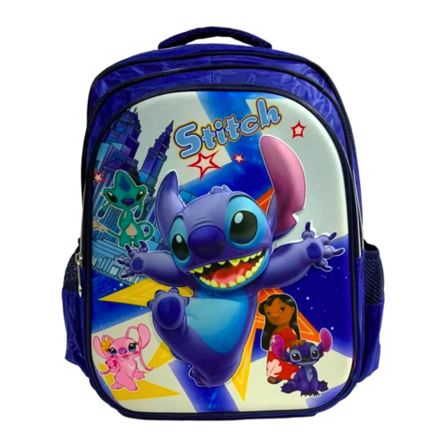 Mochila Stitch De Tres Piezas De Gran Capacidad