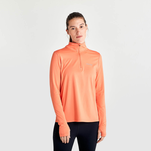 BUZO ZIP MUJER SOLSTICE 1 4 CORAL