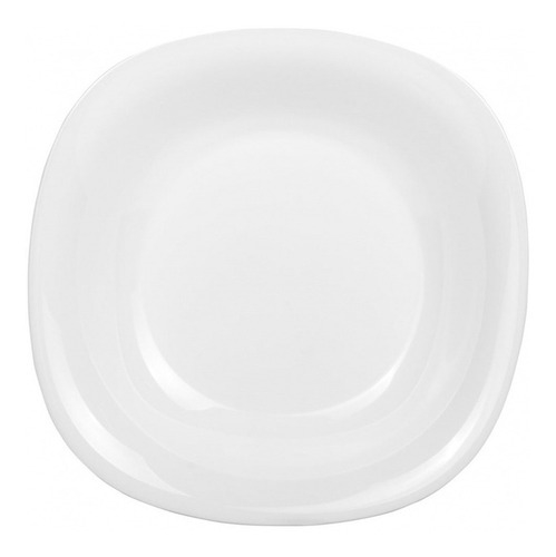 Set X 6 Platos Playos Cuadrados Blancos Carine Luminarc