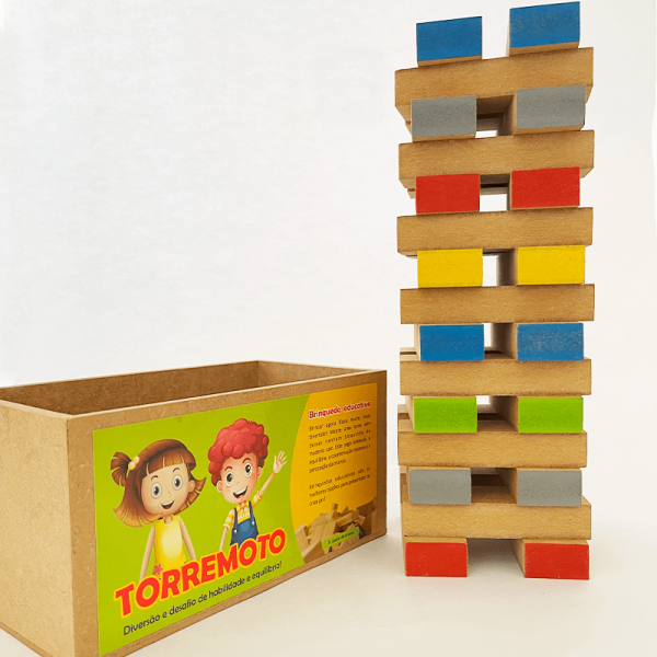 Torremoto Torre de Equilíbrio Jenga Jogo de Madeira Brinquedo