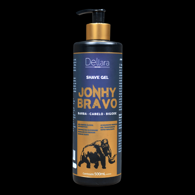 Shave gel Jonhy Bravo 500ml - Dellara Cosméticos