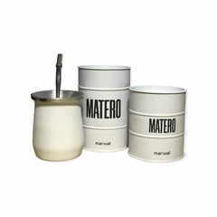 set matero mate latas y bombilla