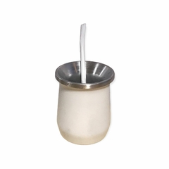 mate de aluminio doble capa termico con bombilla ideal tereré!