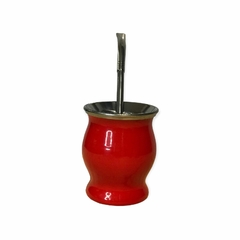 Mate de Acero inoxidable térmico esmaltado con bombilla pico de loro - Matucha