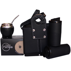 Set Matero Canasta Tarros Ecocuero con Mate Pampa y Bombilla - comprar online