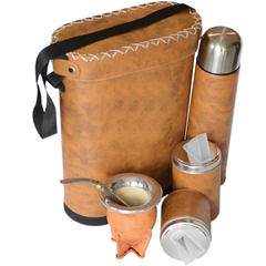 Set matero Completo con mate de calabaza y bombilla pico de loro - Matucha