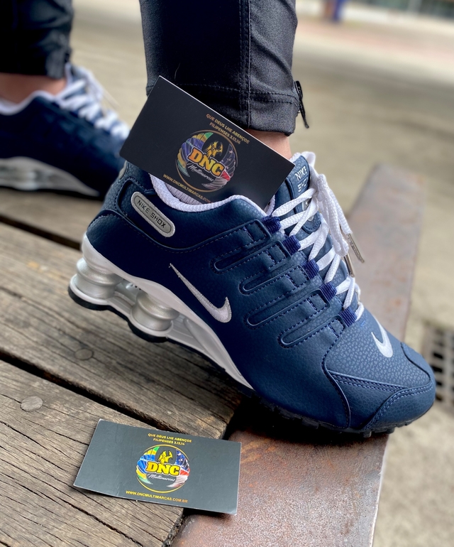 NIKE SHOX NZ 4 MOLAS - AZUL/PRATA - DNC Multimarcas