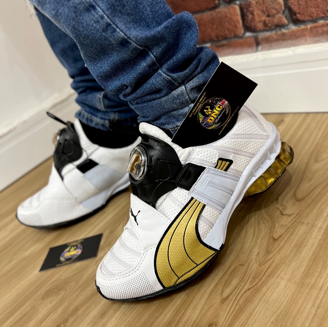 Puma disc branco e dourado 2025