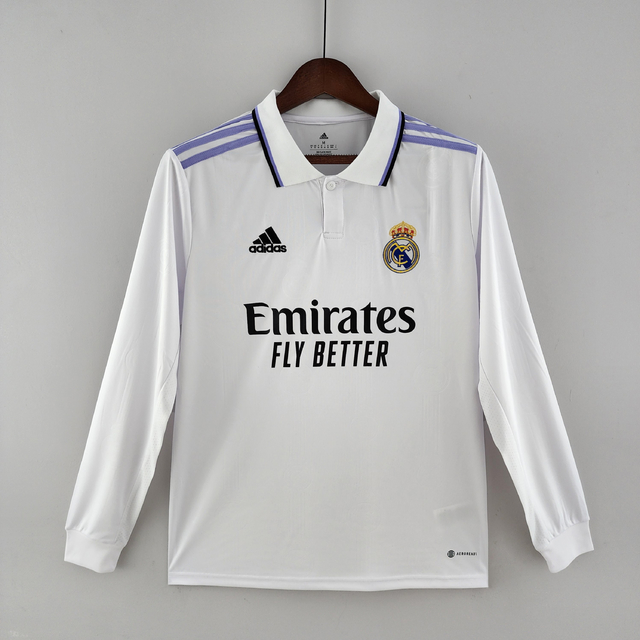 Camisa real madrid cheap preta manga longa