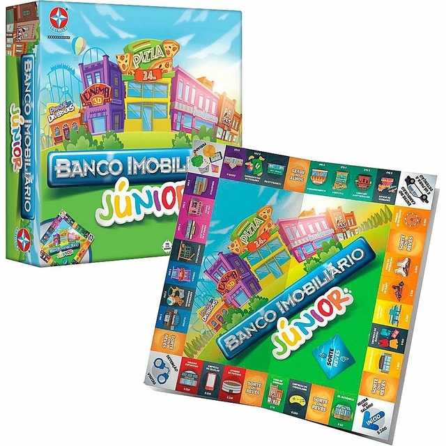 Jogo Infanto-Juvenil. Jogo Banco Imobiliário Jr., Estre