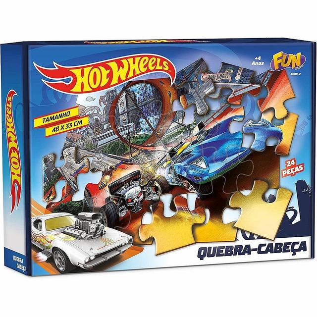 Comprar Quebra Cabeça 3D Carrinho de Pintura em madeira Hot Wheels 24 peças  - Bicho Batata - Pra Quem Tem Fome de Brincar