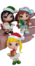 Imagem do Molde de Silicone - Aplique Boneca Doll - 6 Mini Girls Rosto e Corpinho 4,5cm