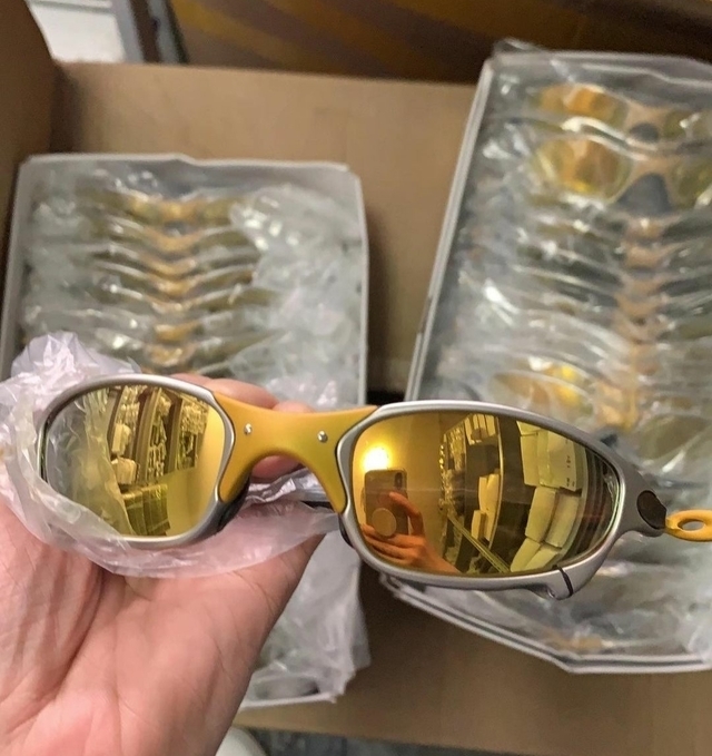 Óculos de sol Juliet 24k lentes gold brilho reto
