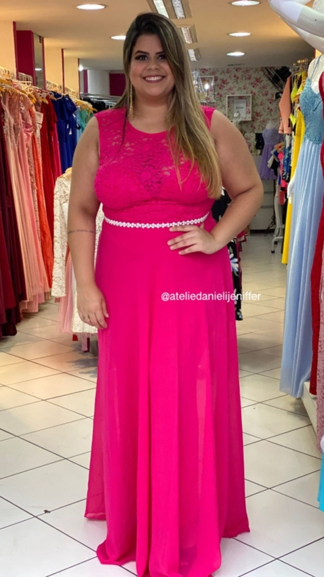 Vestido Longo Rosa Pink Madrinha Formatura