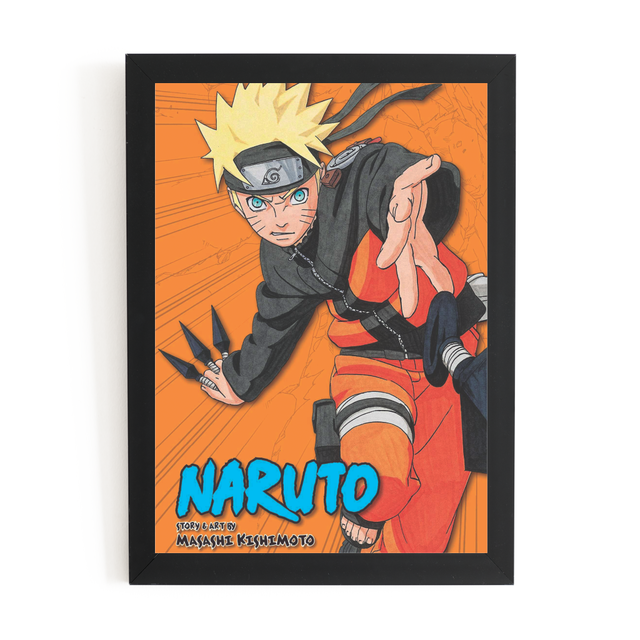 Quadro Naruto - Desenho A3 Moldura Com Vidro.