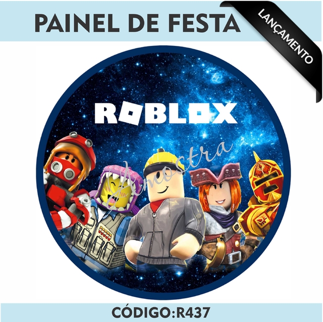 Painel Roblox 150 cm diametro - Aquarela