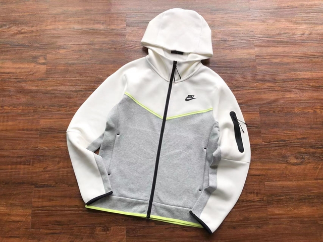 Conjunto Nike Tech Fleece Branco/Cinza/Verde