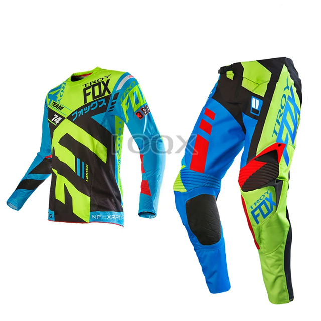 Troy Fox Motocross Suit 360 Divizion Conjunto completo Jersey Pants Combo  MX Dirt Bike Off-road Conjunto de equipamentos para motocicleta