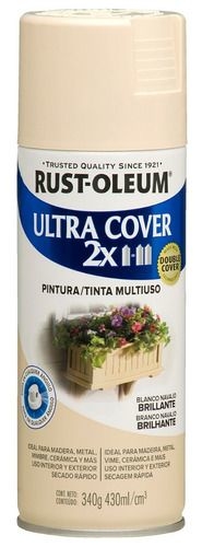 Pintura spray 430 ml Ultra cover 2X blanco brillante Rust-Oleum