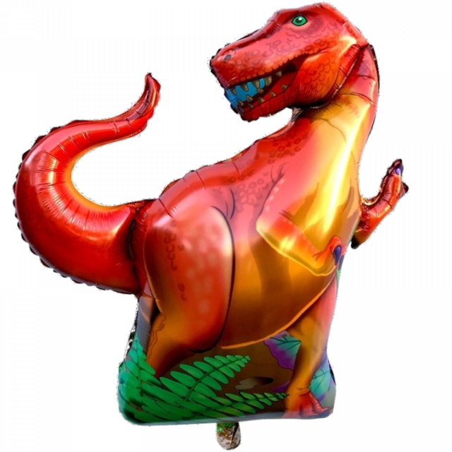 Set Globos Metalizados Dinosaurio Rex Animal Cumpleaños