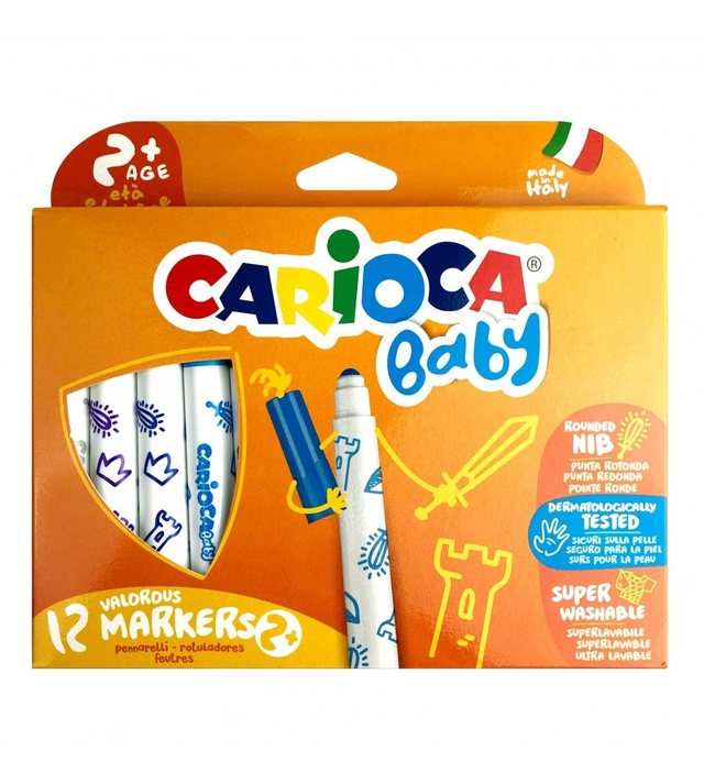 Marcadores Baby Teddy +1 año x 6 u - Carioca