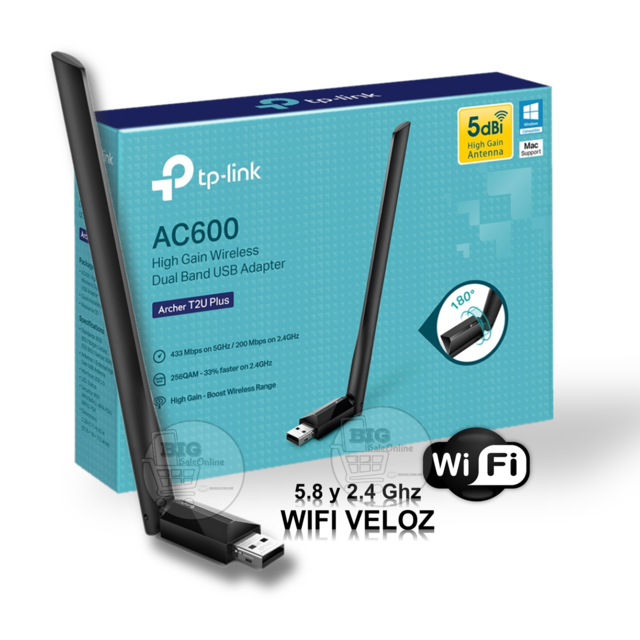 Antena Adaptador Wifi Usb Dual Band Tp Link para Wifi Veloz 5.8ghz