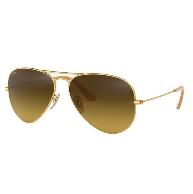 Gafas de sol aviador degradadas dorado y marrón, ¡En stock!