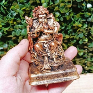 Estátua Ganesha dourado - Prosperidade