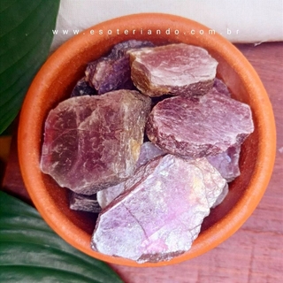 Lepidolita - Mica lilás bruta - Pedra decElevação espiritual