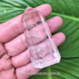 Ponta de quartzo transparente 100% natural -62g