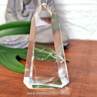 Ponta de quartzo transparente 100% natural -81g
