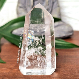 Ponta de quartzo transparente 100% natural -71g