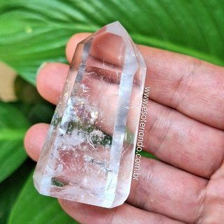 Ponta de quartzo transparente 100% natural -71g