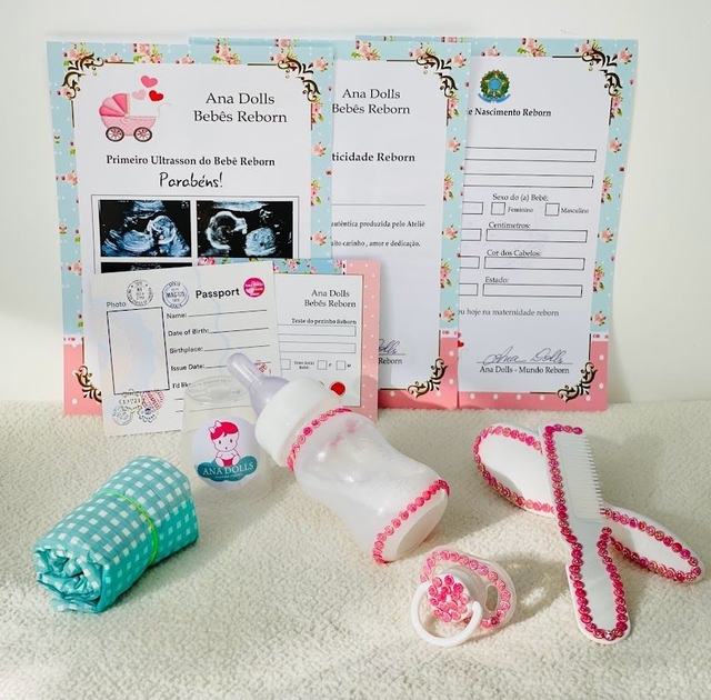 Kit de Roupas para Boneca Bebê Reborn Menina com tamanho de até