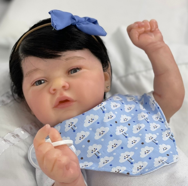 Bebê Reborn Menina Realista Silicone, Banho Fio A Fio Baby