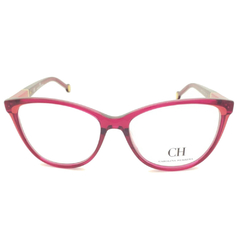 Armação para Óculos Feminino Carolina Herrera Rosa Escuro Cristal Gatinho VHE813 0AFD 54