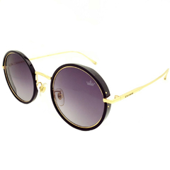 Óculos de Sol Feminino Carmim Preto/Dourado Redondo CRM42420 C1 49