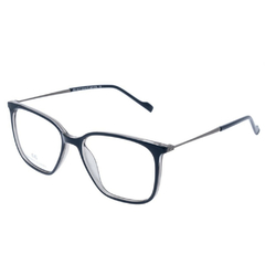 Armação para Óculos Masculino Empório Glasses Azul Marinho/Preto Cristal Quadrado EG3017 C13 53