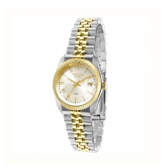 Relógio de Pulso Feminino Technos Prata/Dourado Redondo GL10HZ/1K