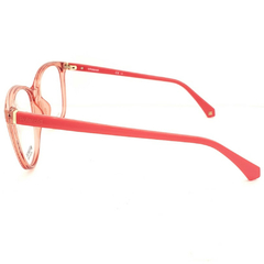 Armação para Óculos Feminino Polaroid Vermelho Cristal Gatinho/Quadrado PLD D372 733 55