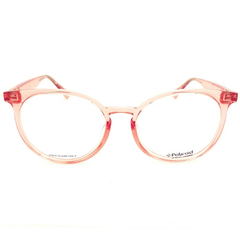 Armação para Óculos Feminino Polaroid Rosa Cristal Gatinho/Redondo PLD D379 1N5 53