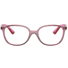 Armação para Óculos Infantil Ray-Ban Rosa Cristal Retangular RB1598L 3777 49